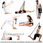 arteesol Yogagurt mit 10 Schlaufe Gymnastik-Gurt für Stretch Übungs Schmerztherapie Yoga und Faszien-Training Pilates Physiotherapie 2m lang