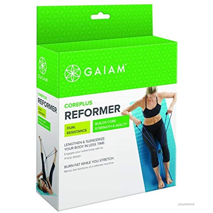 Gaiam Damen Pilatesgeräte Pilates Coreplus Reformer Cord Kit schwarz-schwarz Standard