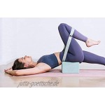 HOLI 100% Bio Premium Yogagurt zum Dehnen | grau | 183 cm | verstellbare D-Ring-Schnalle | Yogagurt | stark | Workout | Pilates | Yoga Band