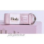 HOLI 100% Bio Premium Yogagurt zum Dehnen | Rosa | 183 cm | Verstellbare D-Ring-Schnalle | Yogagurt | Stark | Workout | Pilates | Yoga Band