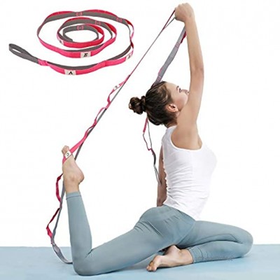 KerKoor Yoga-Stretchband Multi-Schlaufen verstellbares Übungsband für Stretching Physiotherapie Workout Pilates