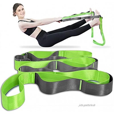 Onory Yoga-Gurt Stretchgurte für Physiotherapie mit Übungsheft & Tragetasche nicht elastisch mehrere Schlaufen
