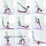 QYK -Rücken Yoga Stretching Strap Yoga Stretching Strap Flexibilität Zugtrainer Reha Pilates Dance Höhenverstellbare Beinstrecker,1 Blue