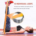 Rosepoem Gymnastikgurt mit 10 Schlaufen Yogagurt 200x2,5 cm Dehngurt für mehr Beweglichkeit beim Yoga Pilates Ballett & Physiotherapie