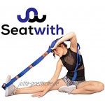 Seatwith Gymnastik-Gurt mit 10 Schlaufen | Yoga-Gurt 200 x 4 cm | Stretch-Strap für mehr Beweglichkeit | + Transportbeutel & Trainingsanleitung PDF| Fitness Pilates Physiotherapie Stretch-Gurt