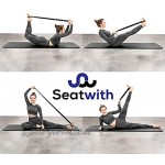 Seatwith Gymnastik-Gurt mit Metall-D Schnalle Yoga-Gurt| Stretch-Strap für maximale Dehnung| mit Transportbeutel + Türanker & Trainingsanleitung PDF| Fitness Pilates Physiotherapie
