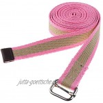 Sharplace Yogagurt Yoga-Belt Gurt Baumwolle mit stabilem D-Form Metall-Ring-Verschluss 280 x 2.5 cm