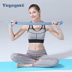 sinzau Yogagurt 2m Verstellbarer Yoga Strap mit Metallschnalle 2 Stück Rose & Blau
