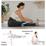 sinzau Yogagurt 2m Verstellbarer Yoga Strap mit Metallschnalle 2 Stück Rose & Blau