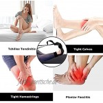SSY-YU Yoga-Stretch-Gürtel Fuß- und Bein-Stretchband mit Schlaufen für Plantarfasziitis um Kraft zu verbessern und Achillessehnenentzündung zu lindern （black）