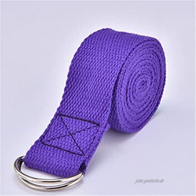 WanuigH Yogagurt Baumwoll Yoga Stretch Band Fitness Stretchband Yoga Seil Einfach zu Verwenden Farbe : Purple Size : 3.8x183cm