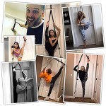 Yesloo Yoga Gurt Gymnastik Gurt Baumwolle mit 14 Schlaufen Yogagurt 300 x 3,8 cm Fitness Pilates Physiotherapie Multi Loop Stretch-Gurt,
