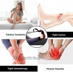Yoga-Stretch-Gürtel Fuß- und Bein-Stretchband mit Schlaufen für Plantarfasziitis zur Verbesserung der Kraft und Linderung von Achillessehnenentzündungsschmerzen rot