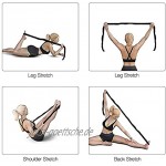 Yoga Stretching Band Yoga Stretch Gurt mit 9 Schleifen Waschbarer Stretch Band Gymnastikband Hochelastischer Yogagurt Stretchband Fitnessband für Yoga Körperliche Therapie Größere Flexibilität