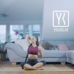 YOGAKLAR Yogagurt aus Baumwolle mit rutschfestem Metallverschluss – 250 x 3,8 cm breiter und Stabiler Yogagurt aus nachhaltigen und umweltbewussten Materialien für Yoga Pilates und Dehnübungen