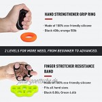 FOLNG Handtrainer Fingertrainer mit Zählfunktion Handgelenk-Unterarm-Handtrainer Fingerübungs-Verstellbarer Greifer für die Wiederherstellung von Verletzungen und Muskelaufbau [7er Set]