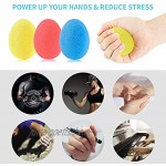 Newlemo Antistressbälle handtrainer 3 Anti Stress bälle und 3 fingertrainer für Erwachsene und Kinder Stressabbau Kraft steigern Geschicklichkeit verbessern