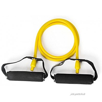 DITTMANN Body Tube Deluxe Fitnessband Expander gelb leicht Schaumstoffgriff