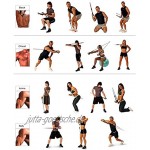 WASAGA Widerstandsbänder eingestellt 11 Stück Frauen Männer Gummibänder Fitnessbänder Brust Expander Seil Elastische Bänder Muscle Exerciser Übungsbänder für das Heim-Fitnessstudio