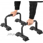 Cikonielf Liegestütz-Ständer für den Haushalt Parallettes-Set Workout Fitnessgerät Schwarz