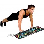 Greatideal Push Up Board 14 In 1Farbcodierte Muscleboard Train Gym Fitness System Workout Übungsständer für Körpermuskeln HomeTraining Sport Faltbar & Entfaltbar