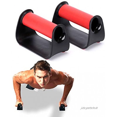 MetaBall Liegestützgriffe Push Up Stand Bar Griffe Liegestütze für Männer Fitness Workout Pushup Griff Rot