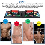 Powstro Push Up Rack Board 9 in 1 Multifunktionales Fitnessgerät faltbar Krafttrainingsrahmen tragbar für Bauchmuskeln Training für Männer und Frauen