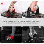Welwoon Push Up Board with Resistance Bands Foldable Press Up Board with Carry Bag Muscle Board for Gym Home Exercise