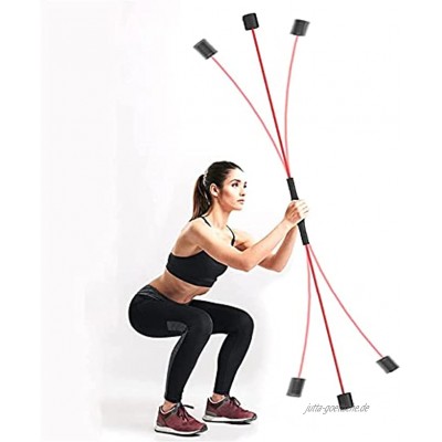 Sport Schwingstab Fitness Swingstick Kraftstangen-Trainingsstange gewichtete Trainingsstange mit elastischen Trainingsgeräten aus Gummi und Glasfaser-Trainingsstange mit Gewichten zum Trainieren de