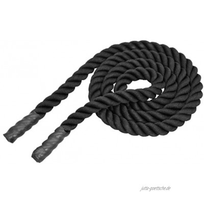 Bad Company Deluxe Nylon Tau Cable 4m schwarz St. Durchmesser 40mm Mulifunktionstau mit vielseitigen Einsatzbereichen im Kraftsport