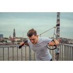 BodyCROSS Schlingentrainer Umlenkrollen Erweiterungsset | Premium Studio Edition | OHNE Griffe und Befestigungsschlaufe | Übungsposter 10-Wochen Trainingsplan | Made in Germany