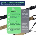 NOURIX® Schlingentrainer Set für zu Hause Sling Trainer mit Türanker und Deckenbefestigung | Suspension Trainer für Ganzkörper-Training