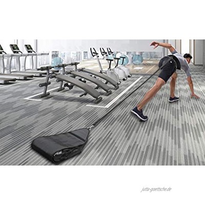 UBOWAY verstellbarer Schlitten-Trainer: für Sprinter Speed Training Indoor mit 4 Gewichts-Sandsäcken 4,5 18 kg