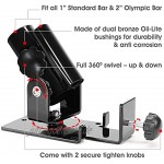 Cipliko Barbell Barrel Rack T-Bar Row Platform Full 360° Attachment Fit 2 Zoll Olympic Bar