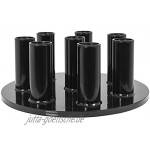 GORILLA SPORTS® Langhantel-Ständer vertikal Schwarz – Rack für 8 Hantelstangen mit 30 31 mm und 50 51 mm Aufnahme