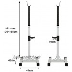 WARLA Squat Rack kniebeugenständer höhenverstellbar 105-160cm maximale Belastung 200 kg Stahlrahmen