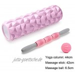 Anfänger Foam Shaft Stovepipe Muskelentspannung Foam Roller Stick Ball Yoga Massage-Stick Mace-Stick Color : Blue Size : Set of 3