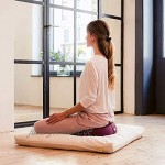 Lotuscrafts Yogakissen Halbmond Shanti Halbmondkissen Meditationskissen mit Bezug aus 100% Baumwolle Yoga Sitzkissen halbmondförmig mit Dinkelfüllung GOTS Zertifiziert
