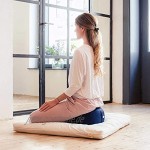 Lotuscrafts Yogakissen Meditationskissen Extra Hoch Sitzhöhe 20cm Waschbarer Bezug aus Baumwolle Yoga Sitzkissen mit Dinkelfüllung GOTS Zertifiziert