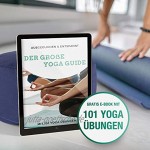 NAJATO Sports Meditationskissen – Mit Yoga Gurt & E-Book – Yogakissen mit Buchweizenschalen-Füllung – Rundes Yogakissen mit waschbarem Bezug aus Baumwolle
