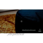 Present Mind Yogakissen Rund Zafu Sitzhöhe 16 cm l Yogakissen Meditationskissen Hoch l Hergestellt in der EU l Waschbarer Bezug l 100% Natürliches Yoga Sitzkissen