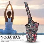 libelyef Tragetasche für Yogamatte mit großer Tasche und Reißverschlusstasche tragbare Canvas-Yoga-Taschen große funktionale Aufbewahrungstaschen passend für die meisten Mattengrößen.