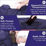 TENDYCOCO Yogamatten-Tasche Große Yogamatten-Tragetasche mit Seitentaschen und Reißverschlüssen Lila