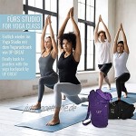 UP GREAT Yogatasche Yoga Rucksack aus Baumwolle Canvas Tasche für Yogamatte und Zubehör in Nirvana Schwarz