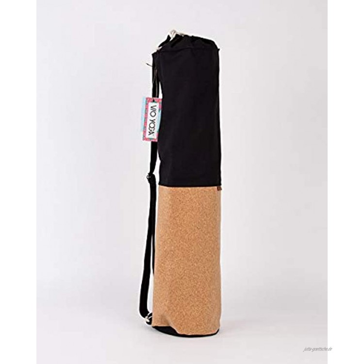 VIO YOGA® • Yogamatten-Tasche „Kork Schwarz • Cooles Design und super Qualität • Limitierte Auflage Made in Germany