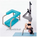 FAIRYPIE Handstand Bench Yoga Kopfstandhocker Stand Yoga Stuhl Für Familie Fitnessgerätelindern Sie Müdigkeit Und Bauen Sie Körper Auf Für Familien,Blau