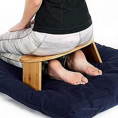 FCPLLTR Meditationsbank Bambus-Meditation-Hocker-Klapp-Knie-Sitzbank ergonomisch geformter Booster-Sitz esoterische Geschenke
