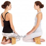 Meditationsbank Klappbar mit Tragetasche Fertigem Bambus Niedrigem Sitz Kniender Alternative Zum Meditationskissen für Yoga Gebet und Meditation