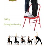 Niuniu Yoga Aids Workout Stuhl Backless Metall Yoga Folding Stahl Stuhl Thick Ausklappbaren Stuhl Color : B