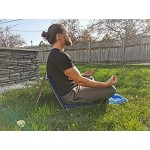 ZenHeart Faltbare tragbare Meditations-Yoga-Übungsmatte ergonomische Rückenstütze Bodenstuhl Tapis Yoga Kinderstuhl Heimstuhl Outdoor-Matte Fitnessmatte für Boden Gaming-Stuhl bequem